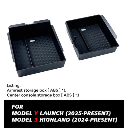 TESY Console & Armrest Storage Box — Tesla Model Y Juniper