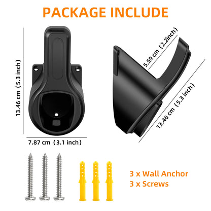 Wall-Mount EV Charger Plug Holder — NACS / J1772