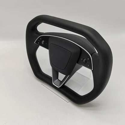 Cybertruck-Style Heated Nappa Yoke Steering Wheel — Model 3 Highland & Model Y Juniper