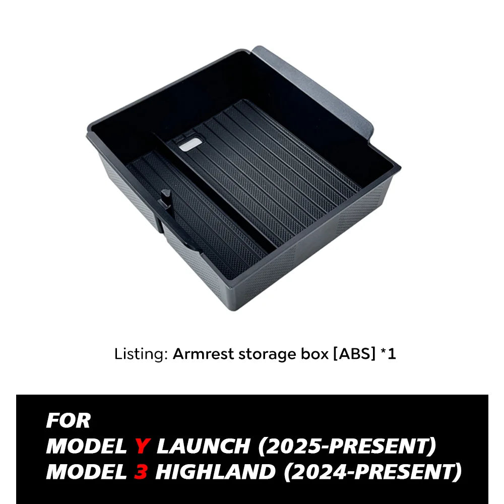 TESY Console & Armrest Storage Box — Tesla Model Y Juniper