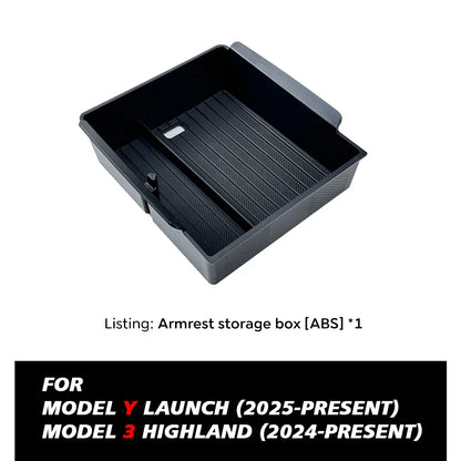 TESY Console & Armrest Storage Box — Tesla Model Y Juniper
