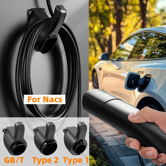 Wall-Mount EV Charger Plug Holder — NACS / J1772