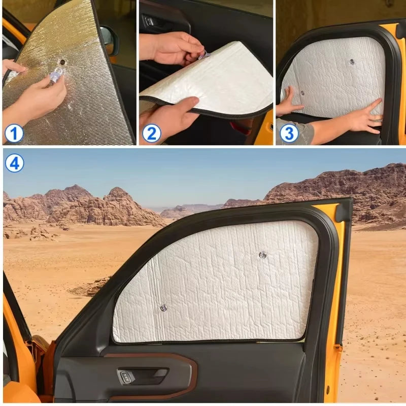 Rivian R1S Full Window Sunshade Set — UV & Privacy (2022–2026)