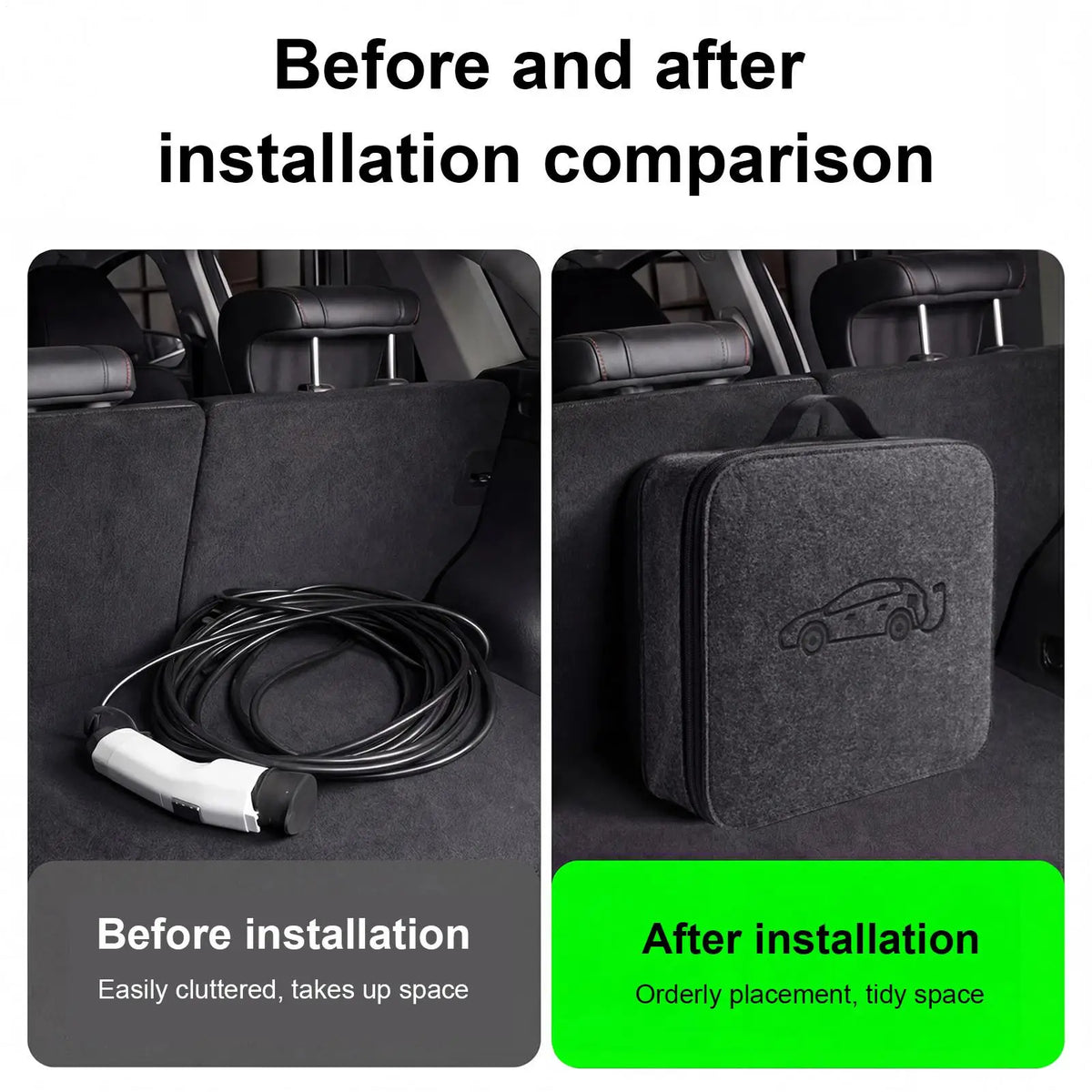 Felt EV Charging Cable Storage Case