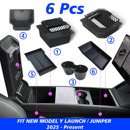 TESY Console & Armrest Storage Box — Tesla Model Y Juniper