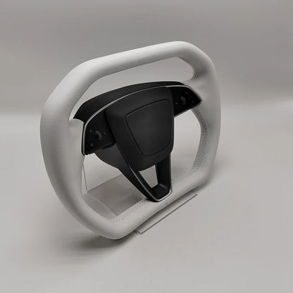 Cybertruck-Style Heated Nappa Yoke Steering Wheel — Model 3 Highland & Model Y Juniper