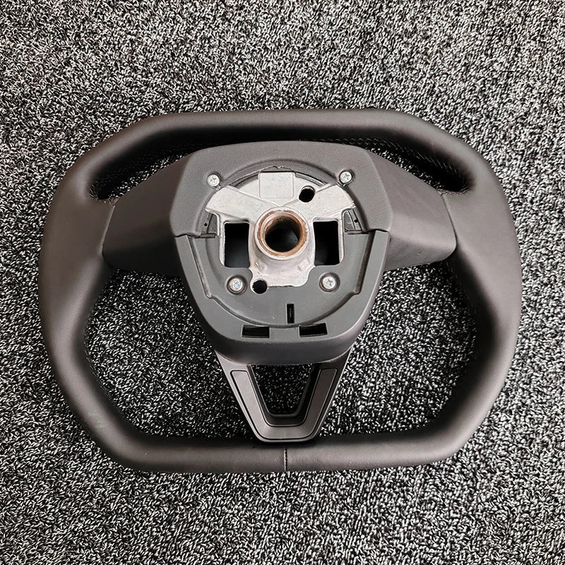 Cybertruck-Style Heated Nappa Yoke Steering Wheel — Model 3 Highland & Model Y Juniper