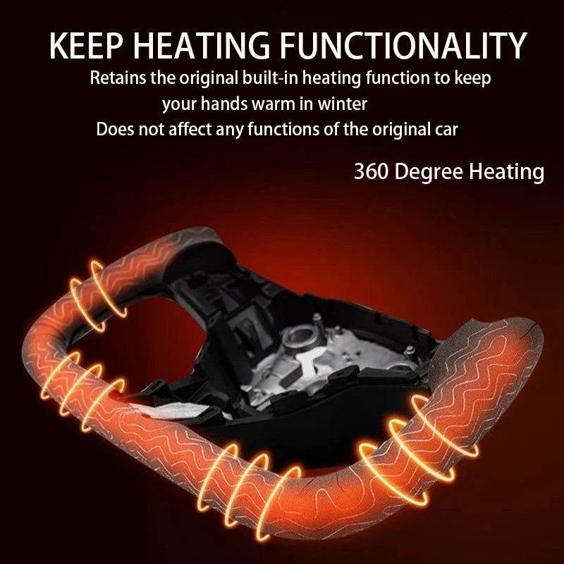 Cybertruck-Style Heated Nappa Yoke Steering Wheel — Model 3 Highland & Model Y Juniper