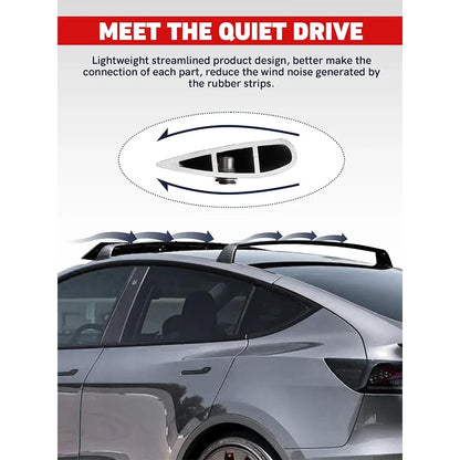 Lockable Aluminum Roof Rack Crossbars — Tesla Model Y (2020–2025 incl. Juniper)