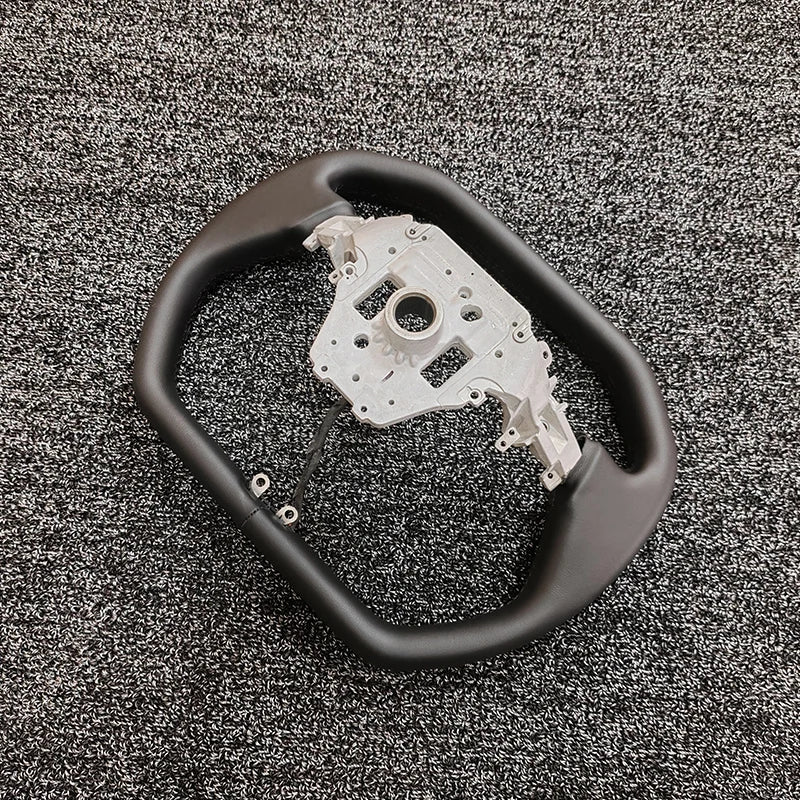 Cybertruck-Style Heated Nappa Yoke Steering Wheel — Model 3 Highland & Model Y Juniper