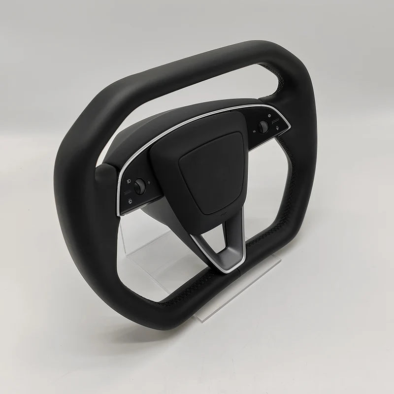 Cybertruck-Style Heated Nappa Yoke Steering Wheel — Model 3 Highland & Model Y Juniper