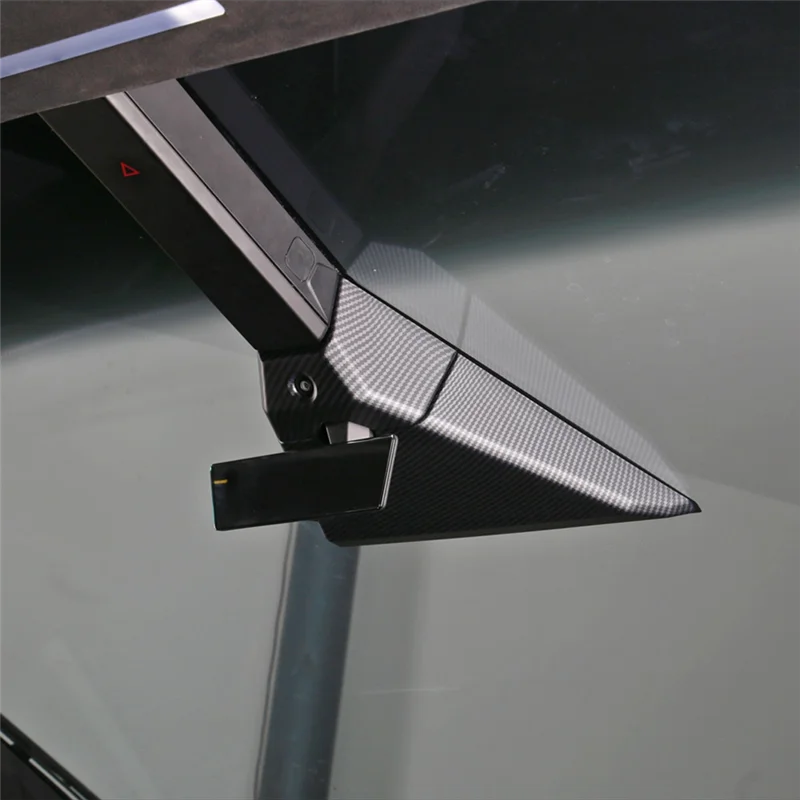Cybertruck Front Roof Camera Cover — Matte Carbon Fiber