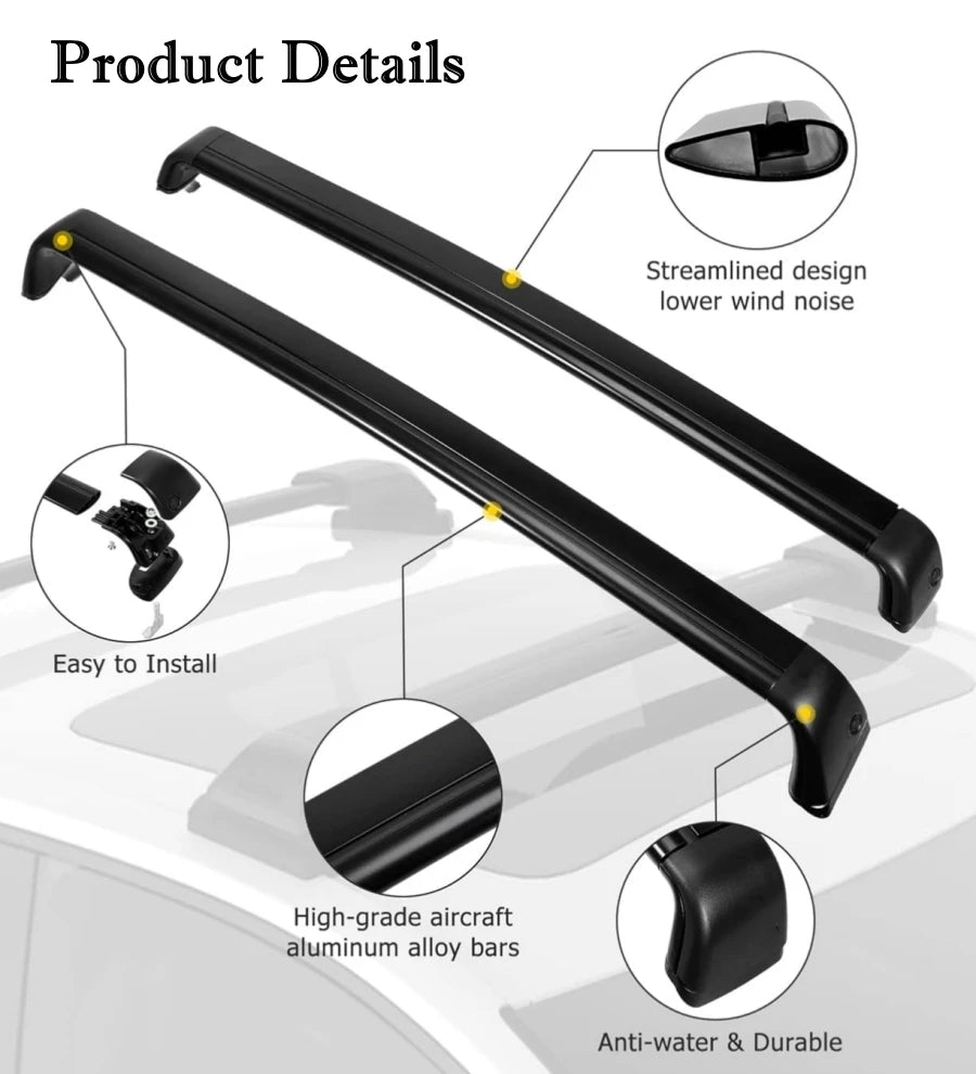 Aluminum Roof Rack Crossbars — Tesla Model 3 (2021–2025 incl. Highland)