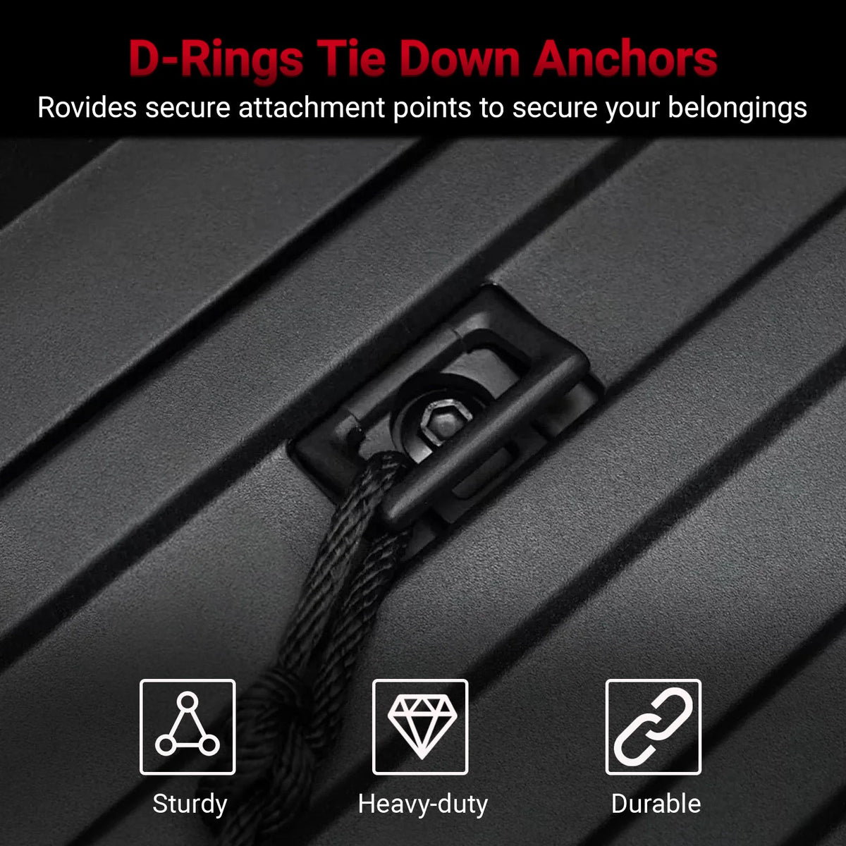 Cybertruck Bed Tie-Down Hooks — Aluminum (4-Pack)