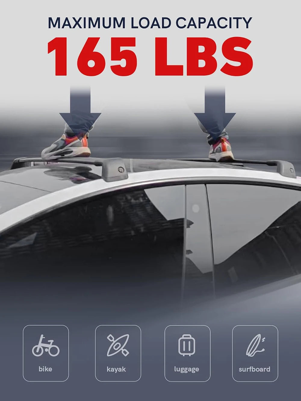 Lockable Aluminum Roof Rack Crossbars — Tesla Model Y (2020–2025 incl. Juniper)