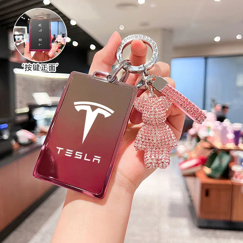 Tesla Key Card Case & Keychain — Soft TPU