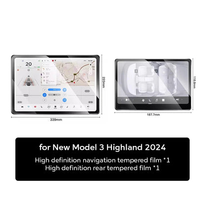 TESY Tempered Glass Screen Protector — Model Y Juniper / Model 3 Highland