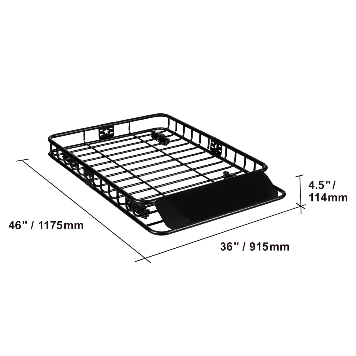 Heavy-Duty Rooftop Cargo Basket — 200 lb Capacity