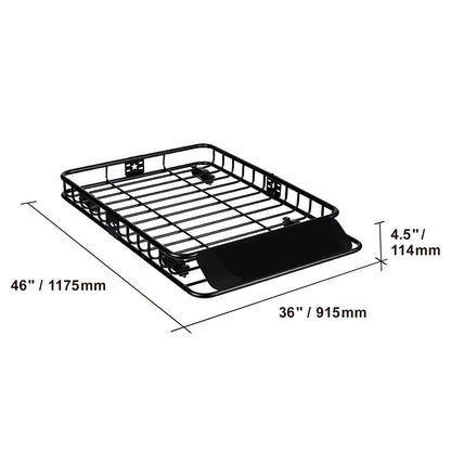 Heavy-Duty Rooftop Cargo Basket — 200 lb Capacity