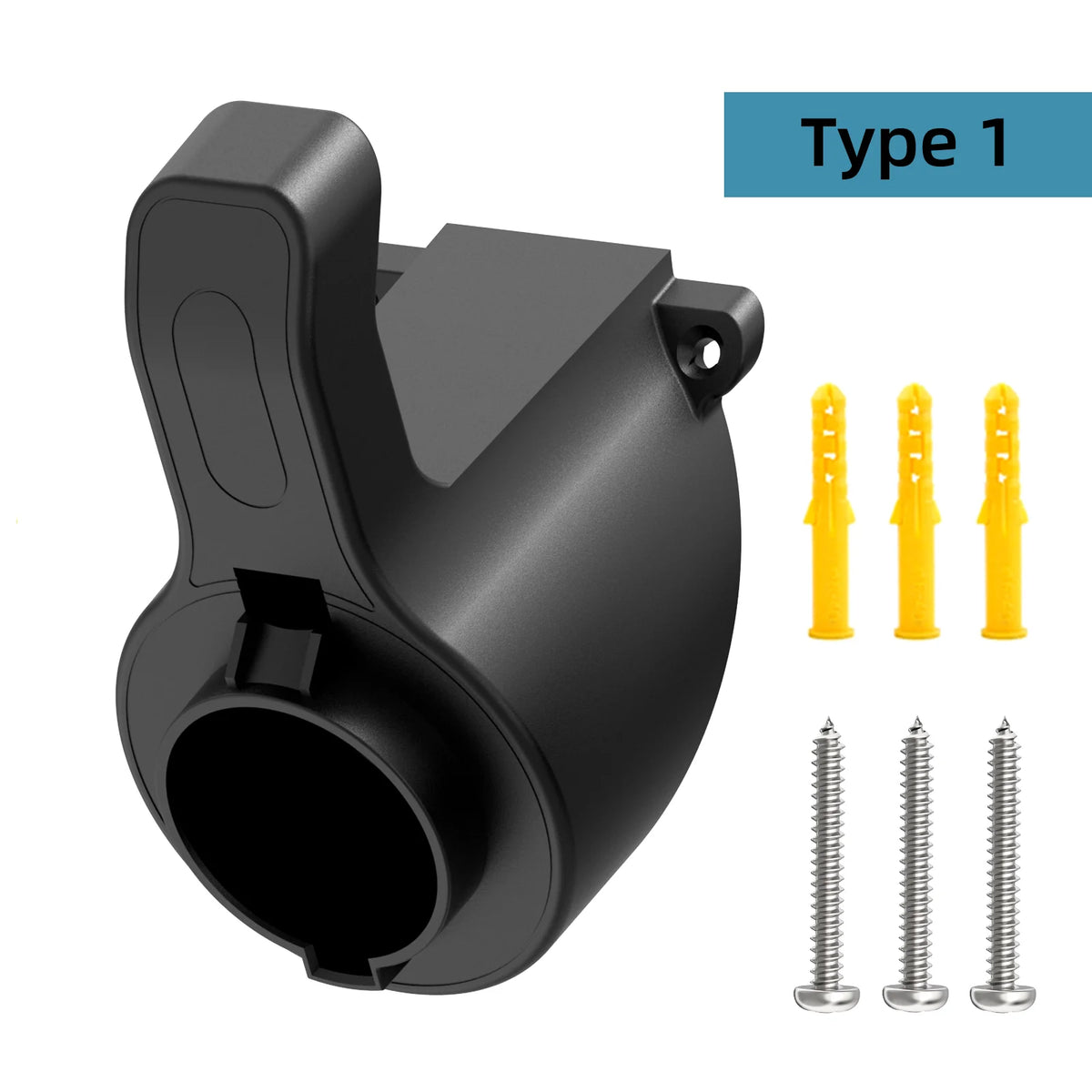 Wall-Mount EV Charger Plug Holder — NACS / J1772
