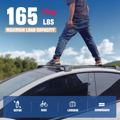 Lockable Kayak & Bike Roof Rack — Tesla Model Y (2020–2025)