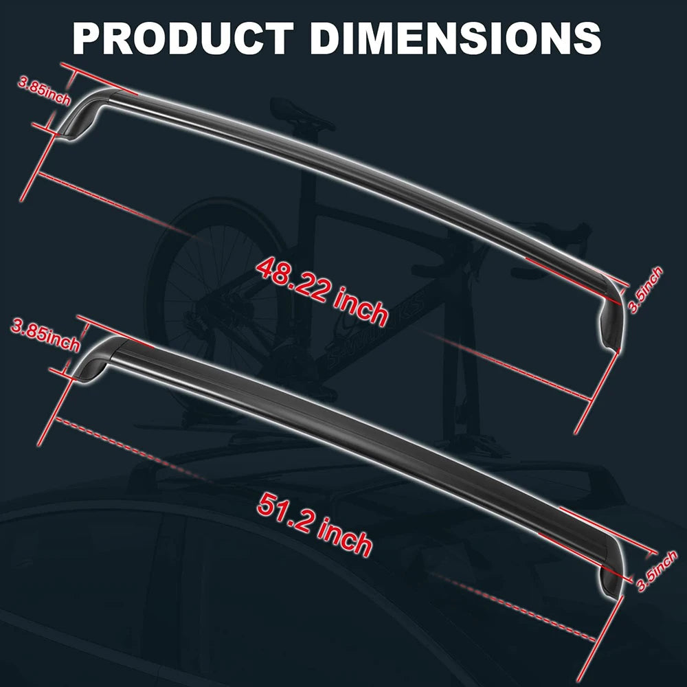 Lockable Aluminum Roof Rack Crossbars — Tesla Model Y (2020–2025 incl. Juniper)