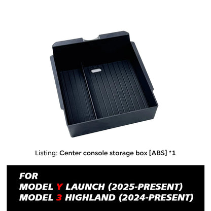 TESY Console & Armrest Storage Box — Tesla Model Y Juniper