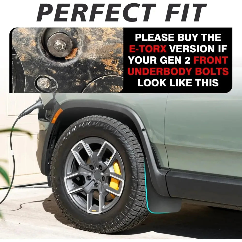 Rivian R1T / R1S No-Drill Mud Flaps (2022–2026)