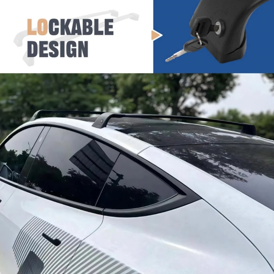 Lockable Kayak & Bike Roof Rack — Tesla Model Y (2020–2025)