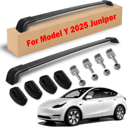 75kg Load Roof Rack Cross Bars For Tesla Model Y 2025 Juniper Aluminum Crossbars Rooftop Luggage Cargo