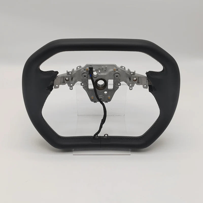 Cybertruck-Style Heated Nappa Yoke Steering Wheel — Model 3 Highland & Model Y Juniper