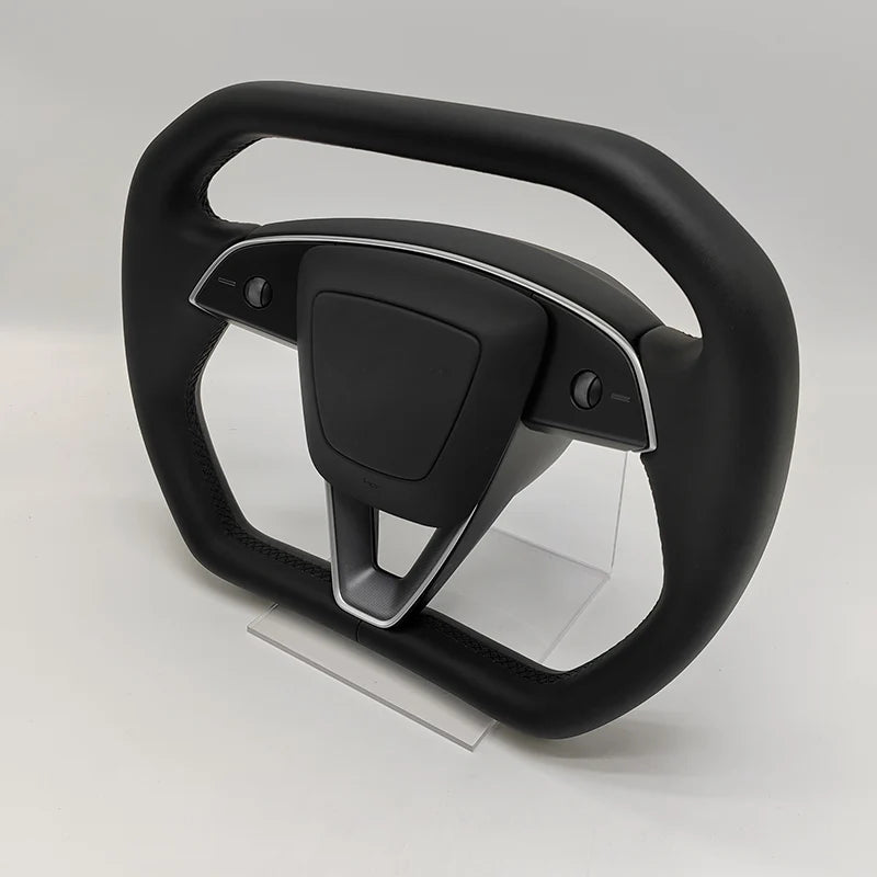 Cybertruck-Style Heated Nappa Yoke Steering Wheel — Model 3 Highland & Model Y Juniper