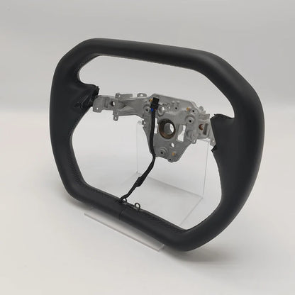 Cybertruck-Style Heated Nappa Yoke Steering Wheel — Model 3 Highland & Model Y Juniper