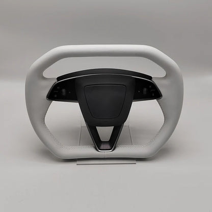 Cybertruck-Style Heated Nappa Yoke Steering Wheel — Model 3 Highland & Model Y Juniper