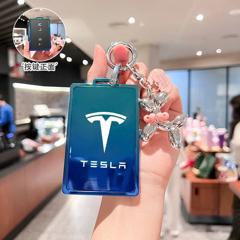 Tesla Key Card Case & Keychain — Soft TPU