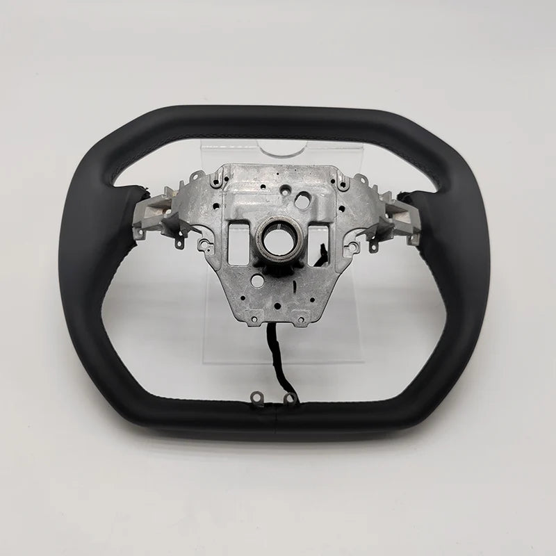 Cybertruck-Style Heated Nappa Yoke Steering Wheel — Model 3 Highland & Model Y Juniper