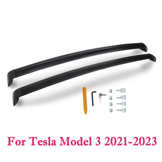 75kg Load Roof Rack Cross Bars For Tesla Model 3 Highland 2024 Model 3 21-23 Aluminum Crossbars Rooftop Luggage Cargo Carrier