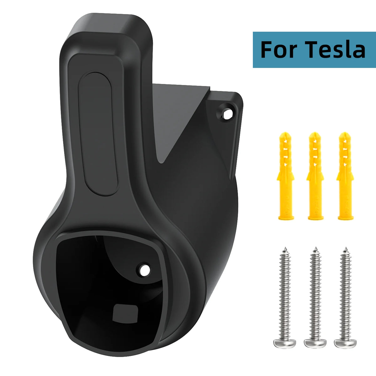 Wall-Mount EV Charger Plug Holder — NACS / J1772