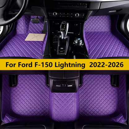 Ford F-150 Lightning All-Weather Leather Floor Mats (2022–2026)