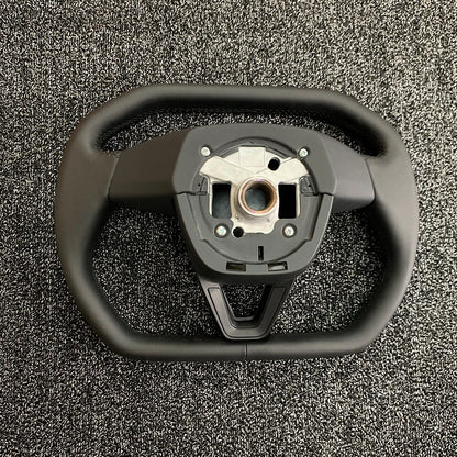 Cybertruck-Style Heated Nappa Yoke Steering Wheel — Model 3 Highland & Model Y Juniper