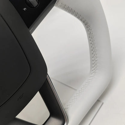 Cybertruck-Style Heated Nappa Yoke Steering Wheel — Model 3 Highland & Model Y Juniper