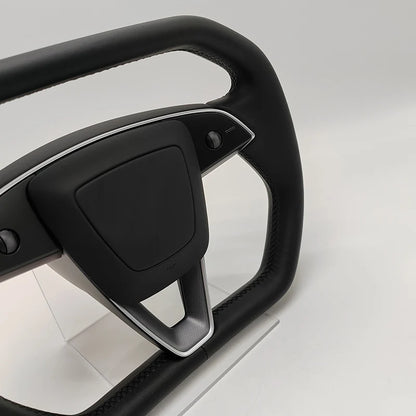 Cybertruck-Style Heated Nappa Yoke Steering Wheel — Model 3 Highland & Model Y Juniper