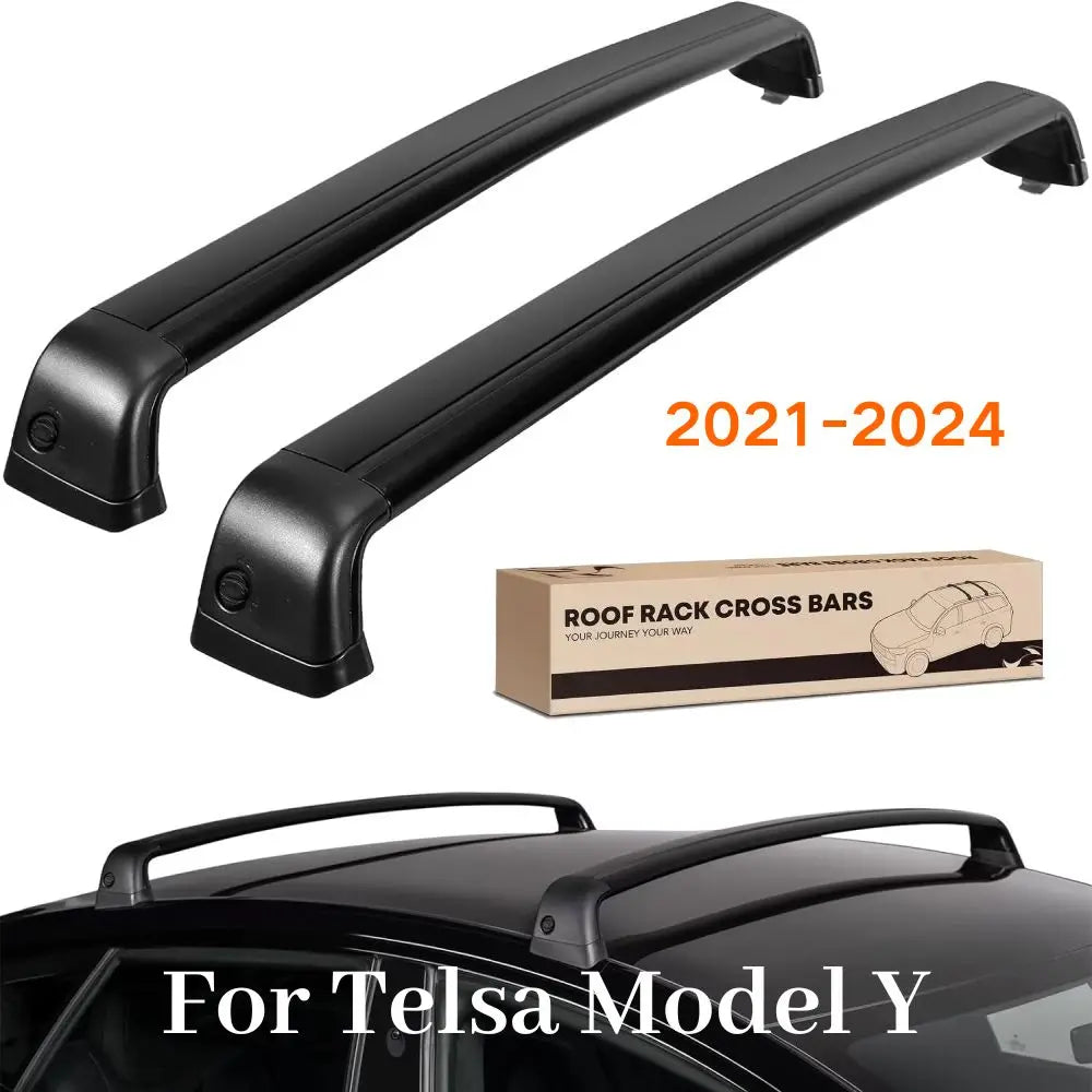 Aluminum Roof Rack Crossbars — Tesla Model Y (2021–2024), 165 lb Rated