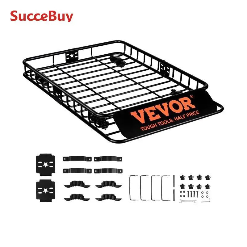 Heavy-Duty Rooftop Cargo Basket — 200 lb Capacity