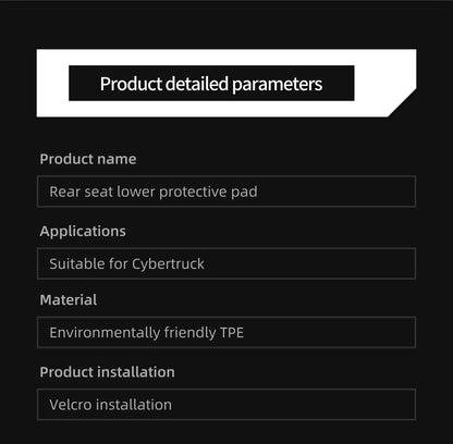 Cybertruck Rear Under-Seat Kick Protection Pad