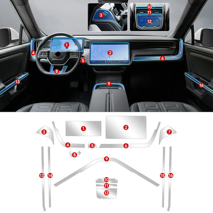 Rivian R1S Anti-Scratch Screen & Console Protective Film (2022–2025)
