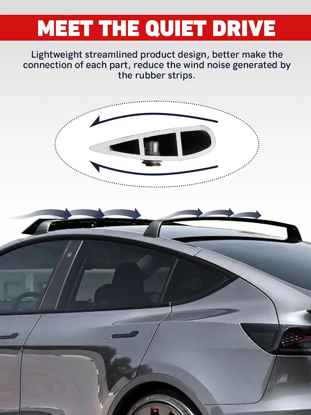 Lockable Aluminum Roof Rack Crossbars — Tesla Model Y (2020–2025 incl. Juniper)