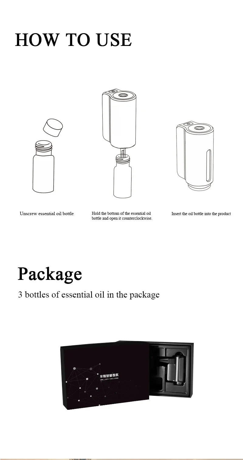 Electric Aroma Diffuser for Car Vents