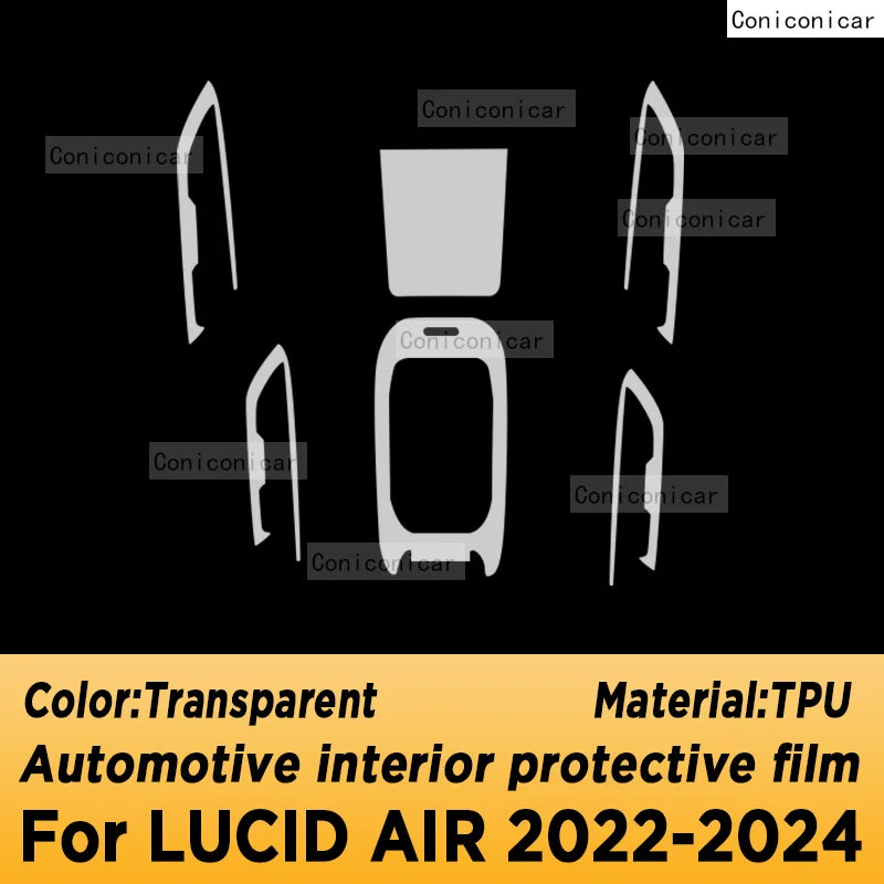 Lucid Air Center Console Protective Film — TPU (2022–2024)