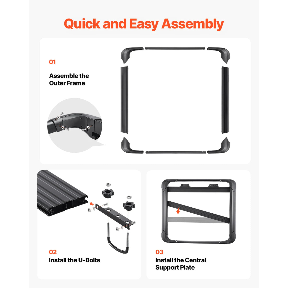 Universal Rooftop Cargo Basket 48 × 40" — Anti-Rust Steel